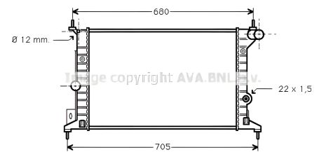 Охолоджуючий радіатор двигуна для VAUXHALL VECTRA/OPEL VECTRA, AVA COOLING (OLA2242) Охолоджуючий радіатор двигуна для VAUXHALL VECTRA/OPEL VECTRA, AVA COOLING (OLA2242)