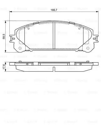 Набір гальмівних прокладок, диск гальма Lexus NX, Toyota Rav4, Bosch (0986494686)