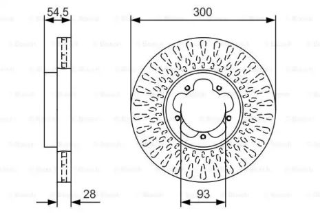 Диск тормозной FORD AUSTRALIA, BOSCH (0986479B11)