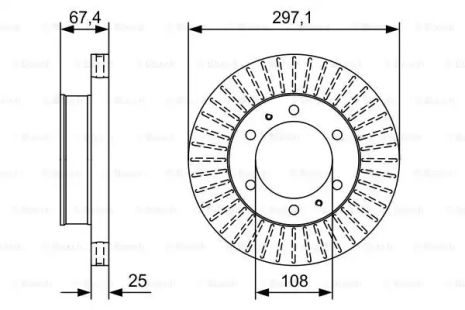 Диск гальмівний TOYOTA HILUX, BOSCH (0986479A96)