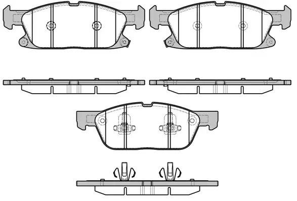 Комплект гальмівних колодок, дискове гальмо FORD GALAXY, FORD USA, REMSA (165702) Комплект гальмівних колодок, дискове гальмо FORD GALAXY, FORD USA, REMSA (165702)