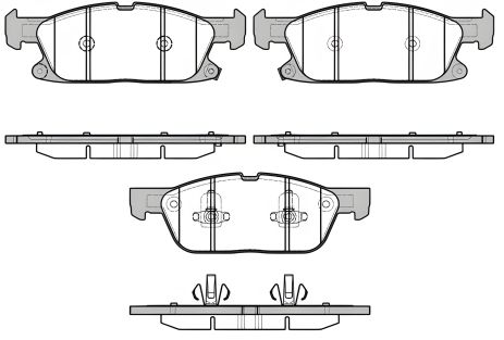 Тормозные колодки для FORD GALAXY, FORD USA, REMSA (165702) Тормозные колодки для FORD GALAXY, FORD USA, REMSA (165702)