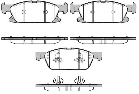 Комплект тормозных колодок, дисковый тормоз FORD GALAXY, FORD USA, REMSA (165702)
