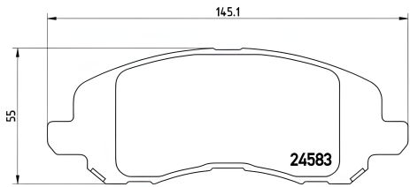 Тормозные колодки для дисковых тормозов CHRYSLER (BBDC), HYUNDAI H-1, BREMBO (P18001)
