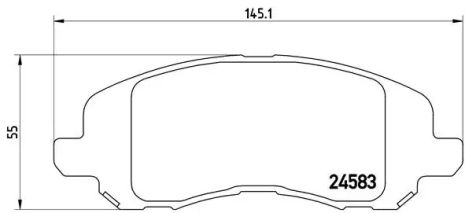 Комплект тормозных колодок, дисковый тормоз CHRYSLER (BBDC), HYUNDAI H-1, BREMBO (P18001)