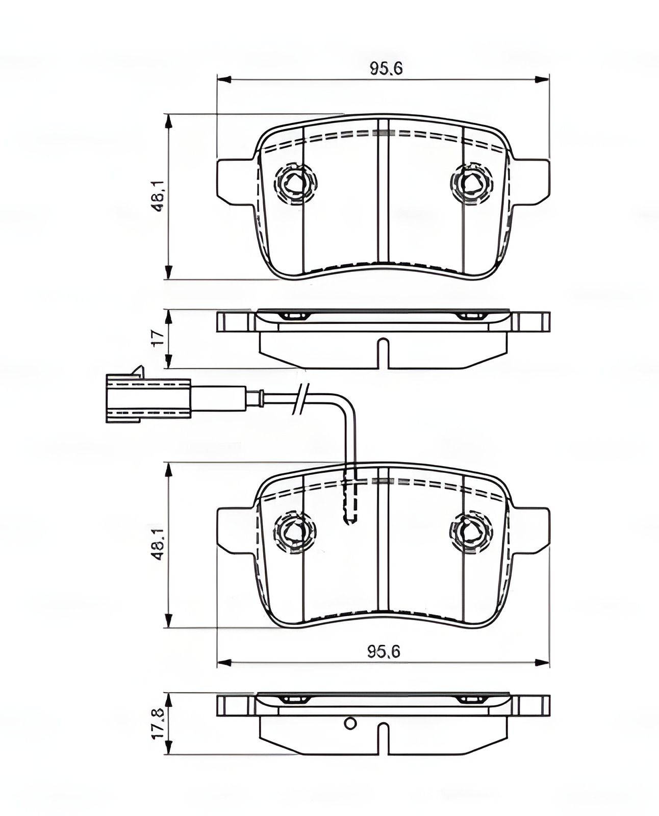 Комплект гальмівних колодок, дискове гальмо ALFA ROMEO, BOSCH (0986495305) Комплект гальмівних колодок, дискове гальмо ALFA ROMEO, BOSCH (0986495305)