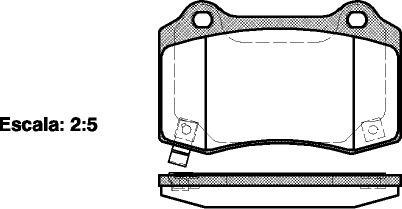 Комплект гальмівних колодок, дискове гальмо CHEVROLET CAMARO, JEEP GRAND CHEROKEE, REMSA (043454)