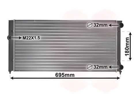 Радиатор охлаждения двигателя VW VENTO, Van Wezel (58002109)