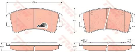 TRW Комплект тормозных колодок для MAZDA 6 (GDB3310) TRW Комплект тормозных колодок для MAZDA 6 (GDB3310)