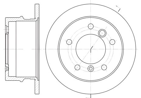 Спринтер заднього гальмівного диска 208-216 96-06 (258x12), Woking (D656500) Спринтер заднього гальмівного диска 208-216 96-06 (258x12), Woking (D656500)