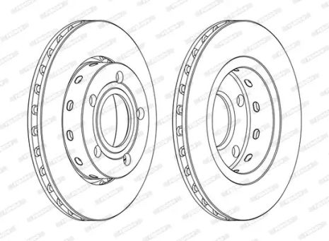 Диск гальмівний VW PASSAT, AUDI A4, FERODO (DDF1887C)