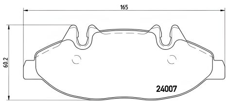 Гальмівний комплект, дискове гальмо MERCEDES-BENZ VITO, BREMBO (P50050)