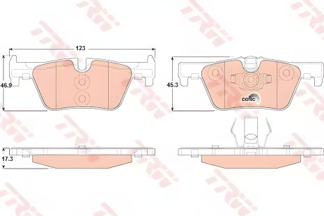 Гальмівних колодок комплект, дискове гальмо BMW 2, TRW (GDB1919) Гальмівних колодок комплект, дискове гальмо BMW 2, TRW (GDB1919)