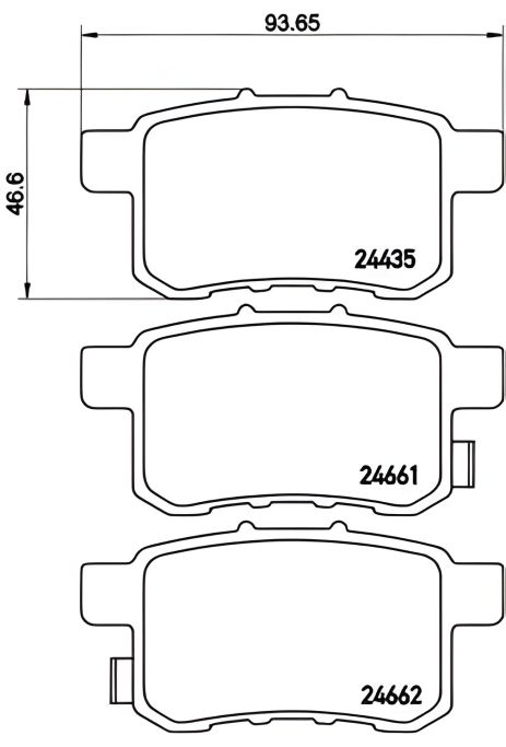 Комплект тормозных колодок для дискового тормоза ACURA TSX и BYD F6, BREMBO (P28072) Комплект тормозных колодок для дискового тормоза ACURA TSX и BYD F6, BREMBO (P28072)