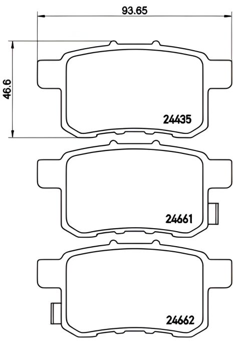 Гальмівні колодки комплект для ACURA TSX, BYD F6, BREMBO P28072 Гальмівні колодки комплект для ACURA TSX, BYD F6, BREMBO P28072