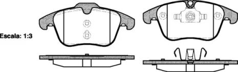 Комплект гальмівних колодок LAND ROVER, FORD MONDEO, PEUGEOT 508, WOKING (P1319300)
