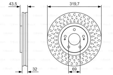 Brake Mitsubishi Lancer, Bosch (0986479T01)