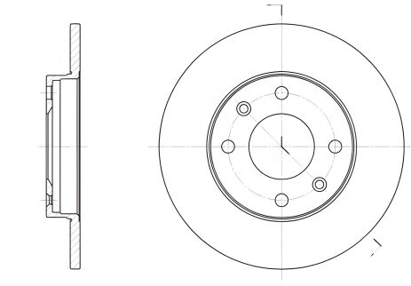 Гальмівний диск CITROËN C15, PEUGEOT 106, REMSA (613000)