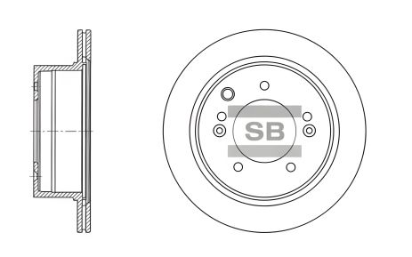 Тормозной диск KIA SORENTO, SANGSIN (SD2013)