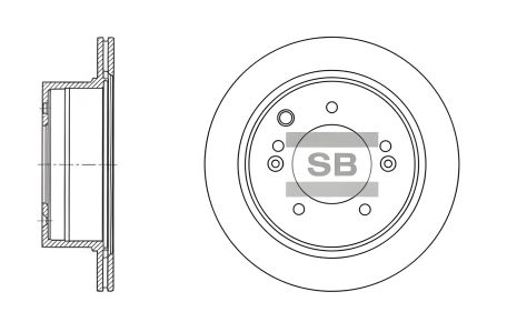 Диск тормозной KIA SORENTO, SANGSIN (SD2013)