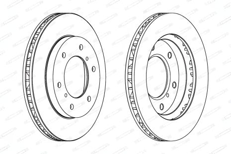 Тормозной диск для MITSUBISHI PAJERO, производитель FERODO (DDF1384C) Тормозной диск для MITSUBISHI PAJERO, производитель FERODO (DDF1384C)