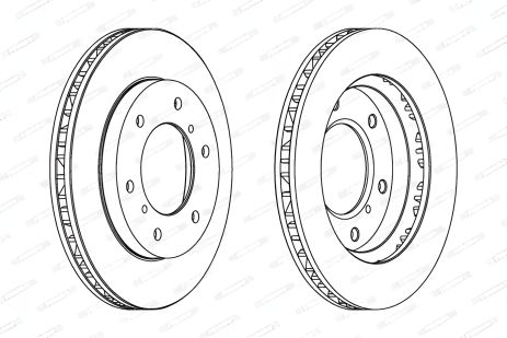Тормозной диск для MITSUBISHI PAJERO, производитель FERODO (DDF1384C)