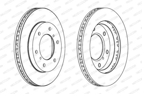 Диск тормозной MITSUBISHI PAJERO, FERODO (DDF1384C)