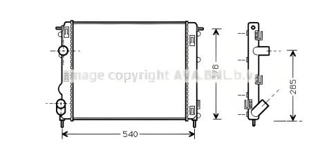 ДВС радиатор охлаждения AVA COOLING NISSAN KUBISTAR, DACIA LOGAN (RTA2270) ДВС радиатор охлаждения AVA COOLING NISSAN KUBISTAR, DACIA LOGAN (RTA2270)