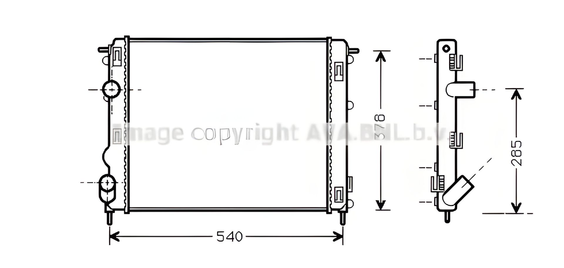 ДВС радиатор охлаждения AVA COOLING NISSAN KUBISTAR, DACIA LOGAN (RTA2270) ДВС радиатор охлаждения AVA COOLING NISSAN KUBISTAR, DACIA LOGAN (RTA2270)
