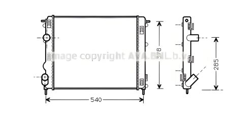 ДВС радиатор охлаждения AVA COOLING NISSAN KUBISTAR, DACIA LOGAN (RTA2270) ДВС радиатор охлаждения AVA COOLING NISSAN KUBISTAR, DACIA LOGAN (RTA2270)