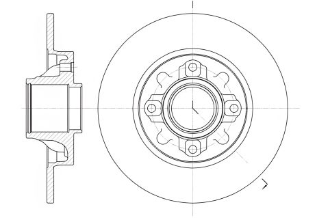 Гальмівний диск CITROËN DS4, PEUGEOT 308, REMSA (6106000)