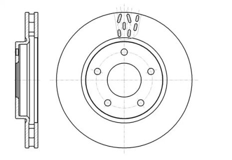 Диск тормозной MITSUBISHI LANCER, DODGE CALIBER, REMSA (6129110)