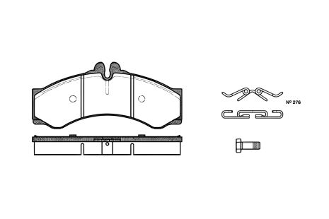 Тормозные колодки комплект, дисковый тормоз VW LT, MERCEDES-BENZ SPRINTER, REMSA (061400)