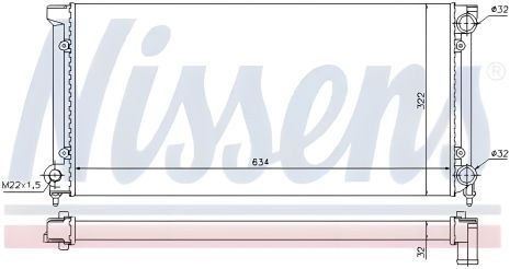 Двигательный радиатор охлаждения VW PASSAT, NISSENS (651611)