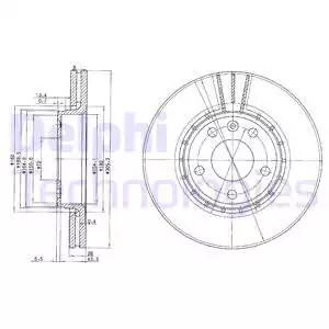 Диск тормозной NISSAN PRIMASTAR, OPEL VIVARO, DELPHI (BG3768)