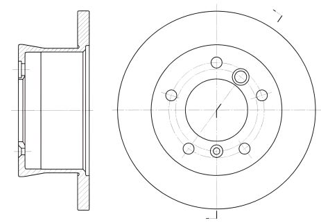 Тормозной диск для VW LT и MERCEDES-BENZ G-CLASS, REMSA (656600)