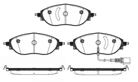 Комплект тормозных колодок AUDI A3, SEAT LEON, SKODA KODIAQ, WOKING (P1570301)