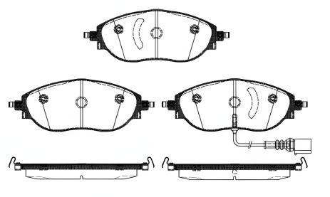 Комплект тормозных колодок, дисковый тормоз AUDI A3, SEAT LEON, REMSA (147001) Комплект тормозных колодок, дисковый тормоз AUDI A3, SEAT LEON, REMSA (147001)
