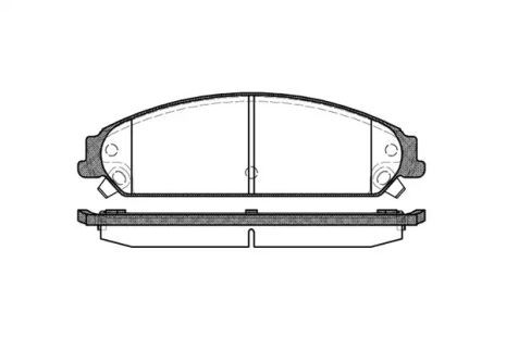 Комплект гальмівних колодок, дискове гальмо DODGE CHALLENGER, LANCIA THEMA, REMSA (112808)