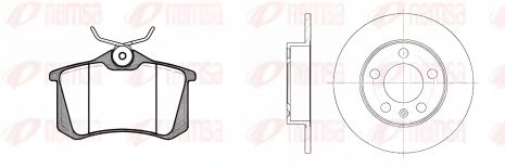 Гальм комплект, 2 диски + 4 колодки SEAT IBIZA, VW POLO, REMSA (826301) Гальм комплект, 2 диски + 4 колодки SEAT IBIZA, VW POLO, REMSA (826301)