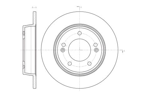 Тормозной диск для KIA SOUL, HYUNDAI i30, REMSA (6143500)