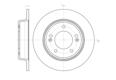 Гальмівний диск KIA SOUL, HYUNDAI i30, REMSA (6143500)