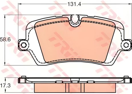 Комплект тормозных дисковых колодок для LAND ROVER, TRW (GDB2029) Комплект тормозных дисковых колодок для LAND ROVER, TRW (GDB2029)