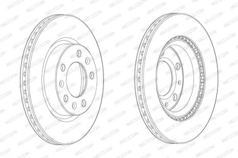 Диск гальмівний PEUGEOT 308, FERODO (DDF2413C)