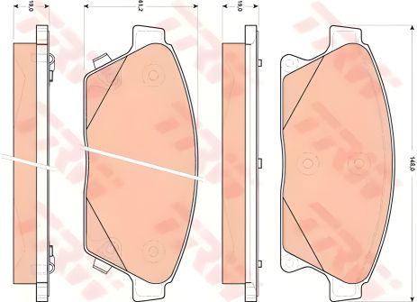 Комплект Гальмівних Колодок дискове гальмо TRW (CHEVROLET CRUZE, DAIHATSU CHARADE, GDB1847)