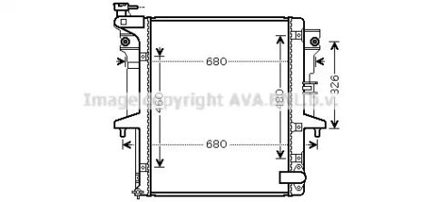 Радиатор охлаждения двигателя MITSUBISHI L200/300, AVA COOLING (MT2203)