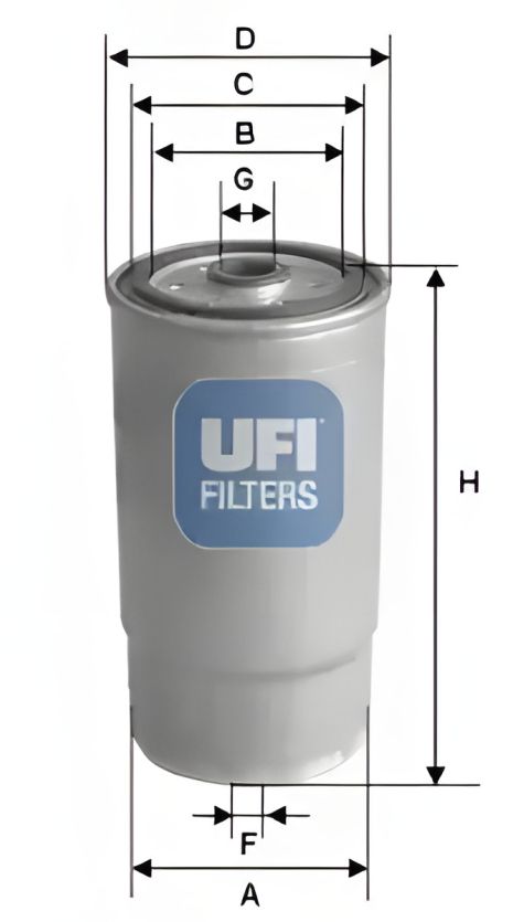 Паливний фільтр VW PASSAT, VOLVO V70, UFI (2437901)