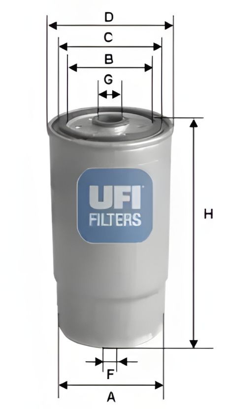 Паливний фільтр KIA SOUL, HYUNDAI ACCENT, UFI (2412200)