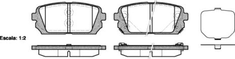 Комплект гальмівних колодок, дискове гальмо HYUNDAI ix35, KIA CARENS, REMSA (130302)