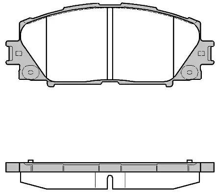 Комплект тормозных колодок, дисковый тормоз LEXUS CT, TOYOTA PRIUS, REMSA (122410)